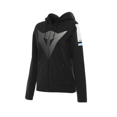 Felpa Fade Lady Full Zip Nero Bianco Azzurro
