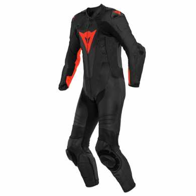 Suit Laguna Seca 5 1PC Perforated Black Fluo Red