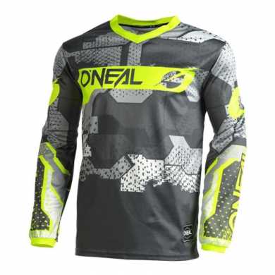 Maglia Element Racewear V22 Camo Grigio Giallo