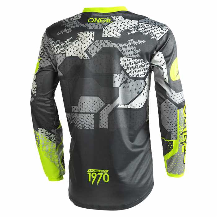 Maglia Element Racewear V22 Camo Grigio Giallo