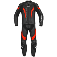 Leather suit Laser Touring Black Red