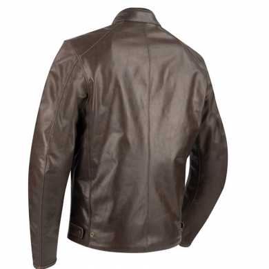 Jacket Laxey Leather Brown