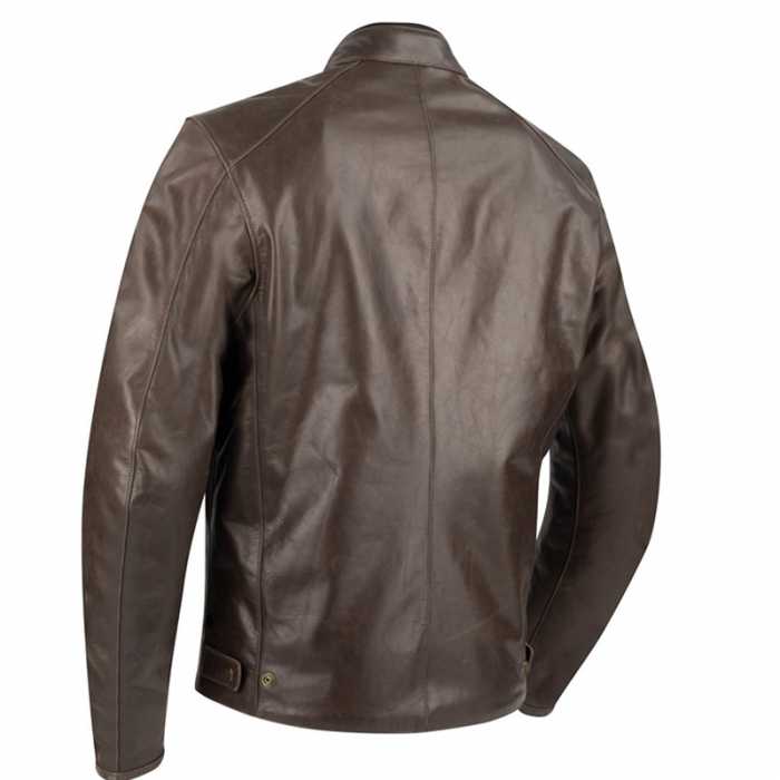 Jacket Laxey Leather Brown