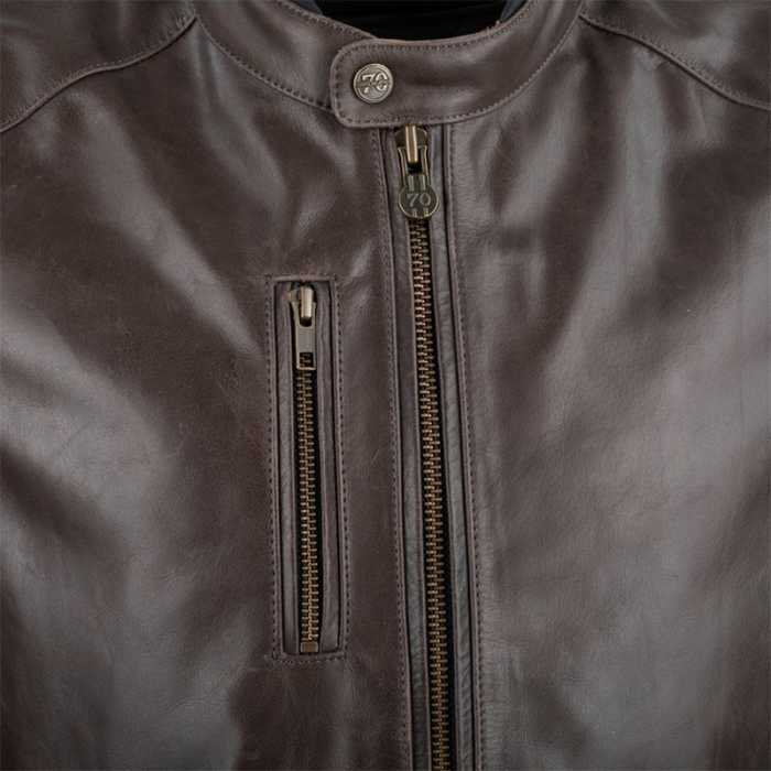 Giubbotto Laxey Pelle Marrone