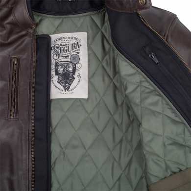 Jacket Laxey Leather Brown