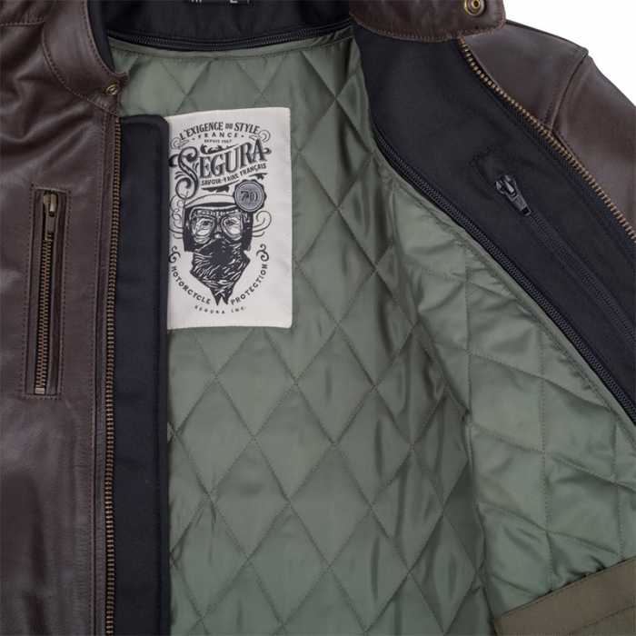 Jacket Laxey Leather Brown