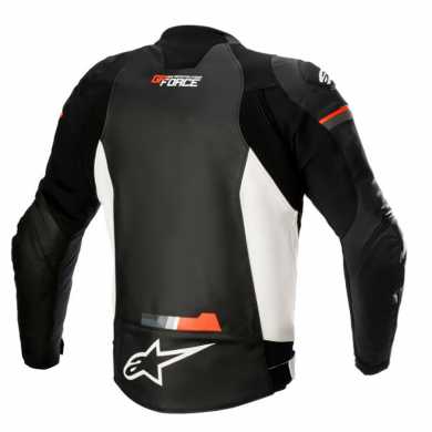 Jacket GP Force Leather Black Red White