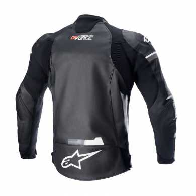 Jacket GP Force Leather Black White