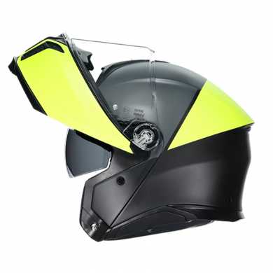 Casco Tourmodular Balance Nero Opaco Giallo Antracite