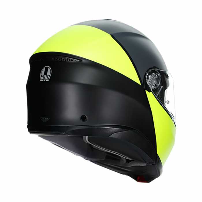 Casco Tourmodular Balance Nero Opaco Giallo Antracite