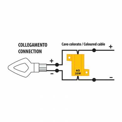Resistenze alluminio 6OHM 25W C/Connettori rapidi