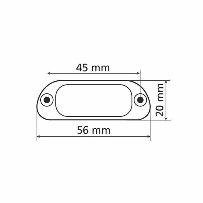 Luce Targa 4 Led SMD Bianca