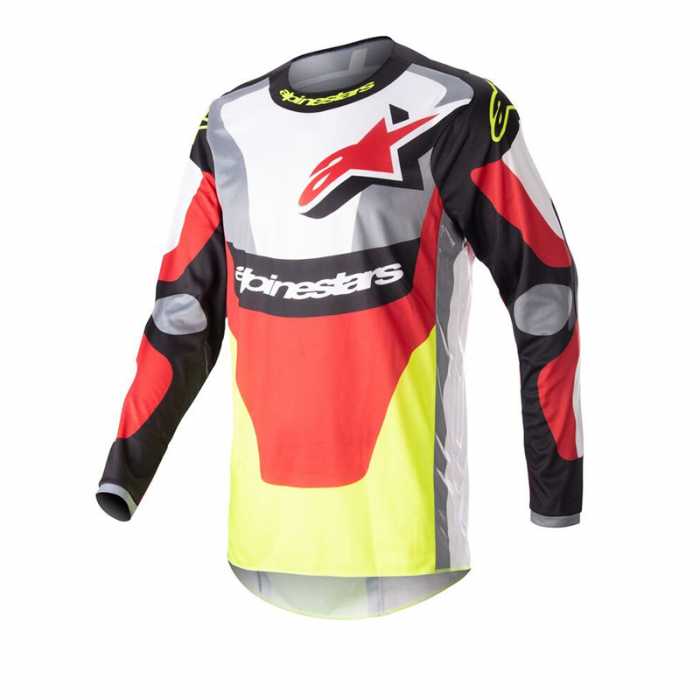 Maglia Fluid Agent Nero Rosso Giallo Fluo