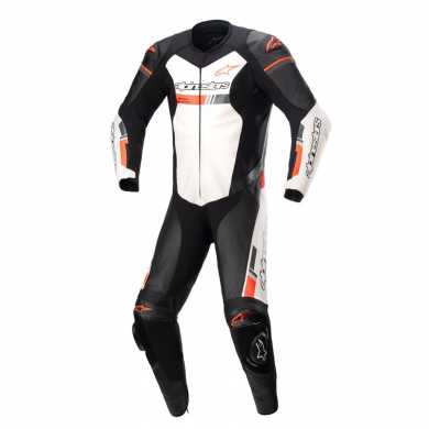 Leather Suit Gp Force Chaser 1PC Black White
