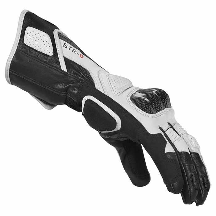 Glove STR-6 Leather White Black