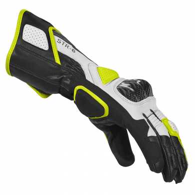 Glove STR-6 Leather White Yellow