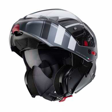 Casco Horus X Road Nero Opaco Antracite Bianco