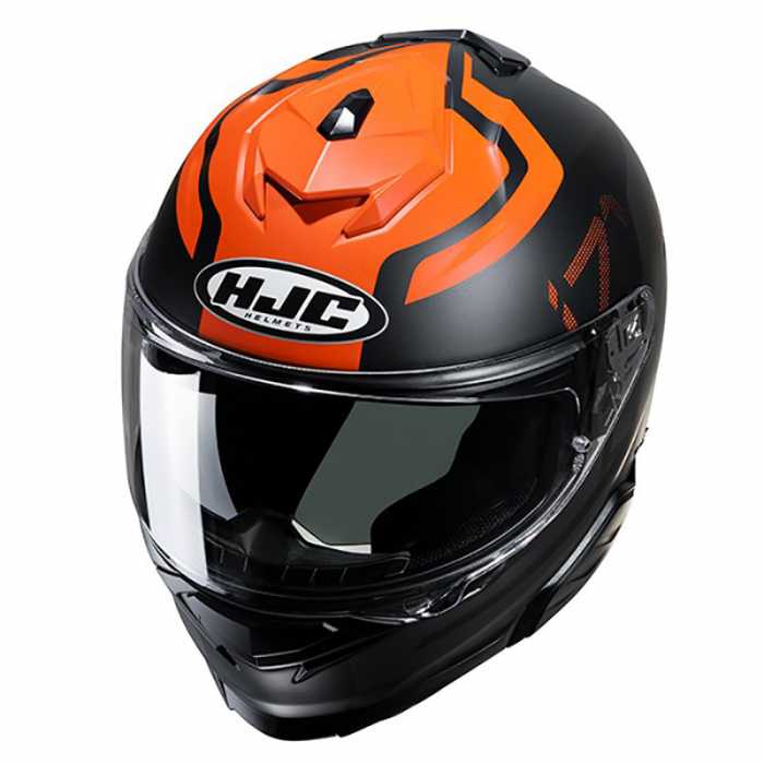 Casco I71 Enta MC7HSF Nero Opaco Arancione