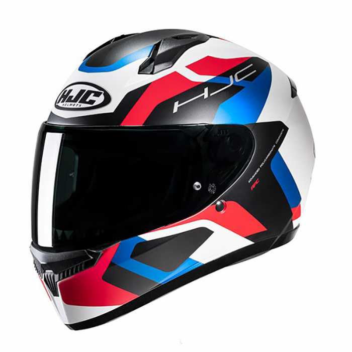 Helmet C10 Tins White Blue Red