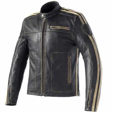 Giubbotto Rebel 2 Pelle Nero Lavato