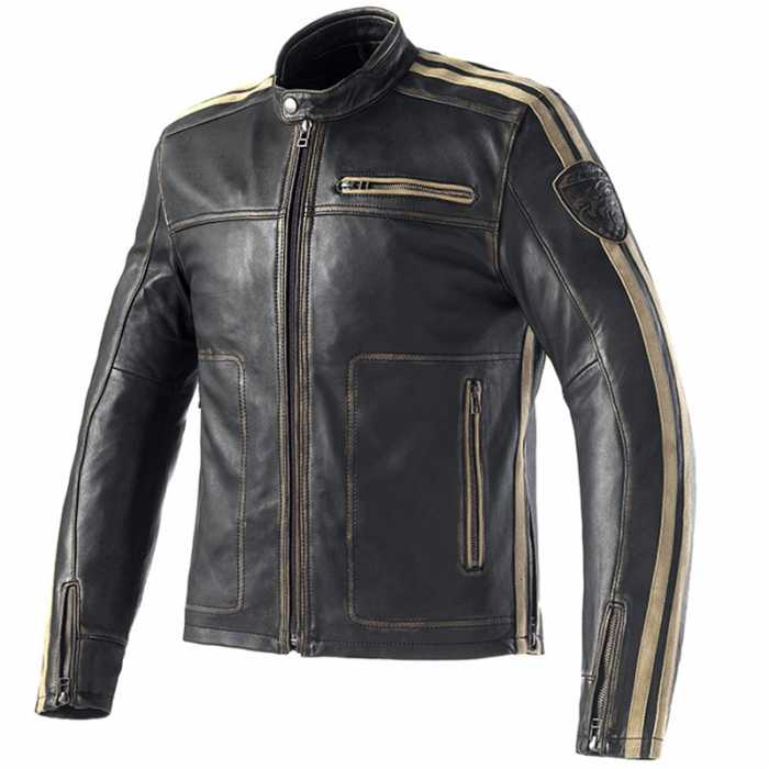 Giubbotto Rebel 2 Pelle Nero Lavato