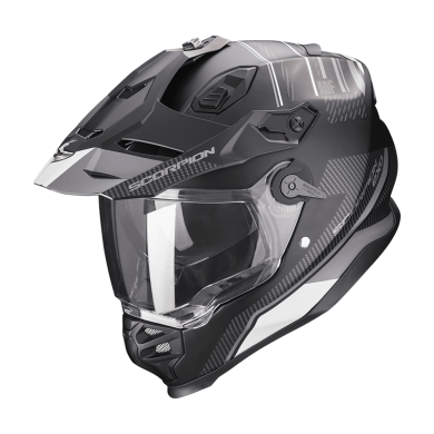 Casco ADF-9000 Air Desert Nero Opaco Argento