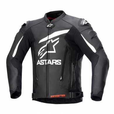 Jacket GP Plus V4  Leather Black White