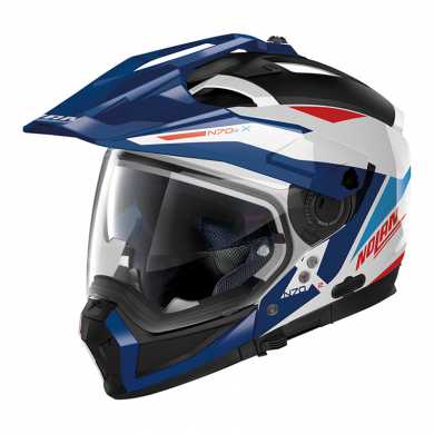 Casco N70-2X 06 Stunner N-Com Blu Bianco