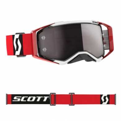 Goggle Prospect Red Black Lens Silver Chrome