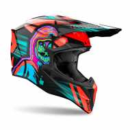 Casco Wraaap 06 Cyber Arancio Azzurro