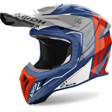 Helmet Aviator Ace 2 Engine Blue Orange Grey