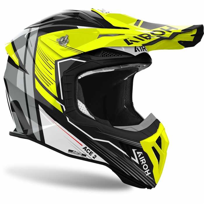 Casco Aviator Ace 2 Engine Giallo Grigio