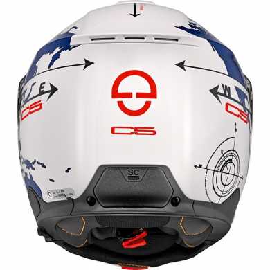 Casco C5 Globe Blu Bianco