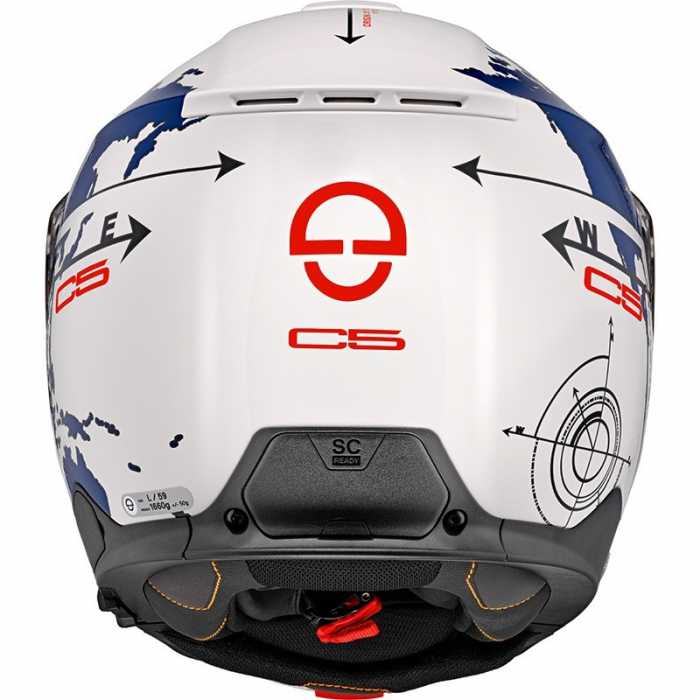 Casco C5 Globe Blu Bianco