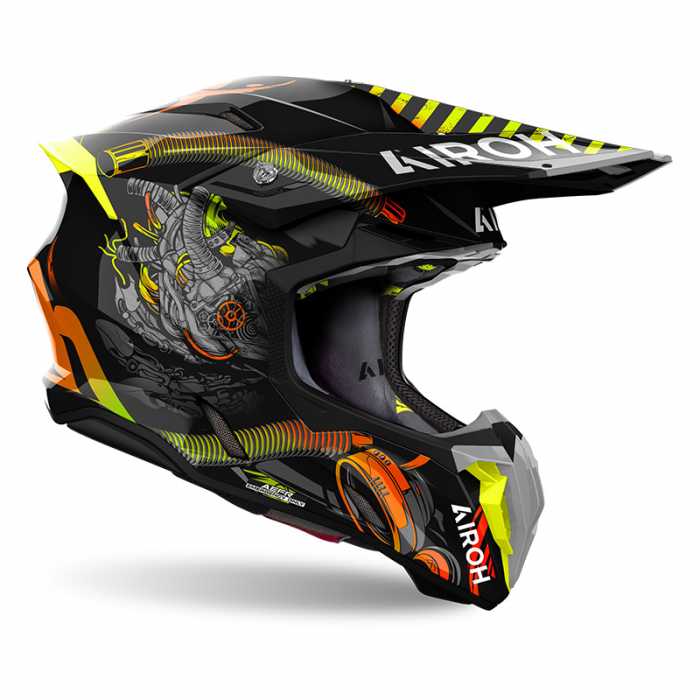 Casco Twist 3 Toxic Nero Arancio Giallo