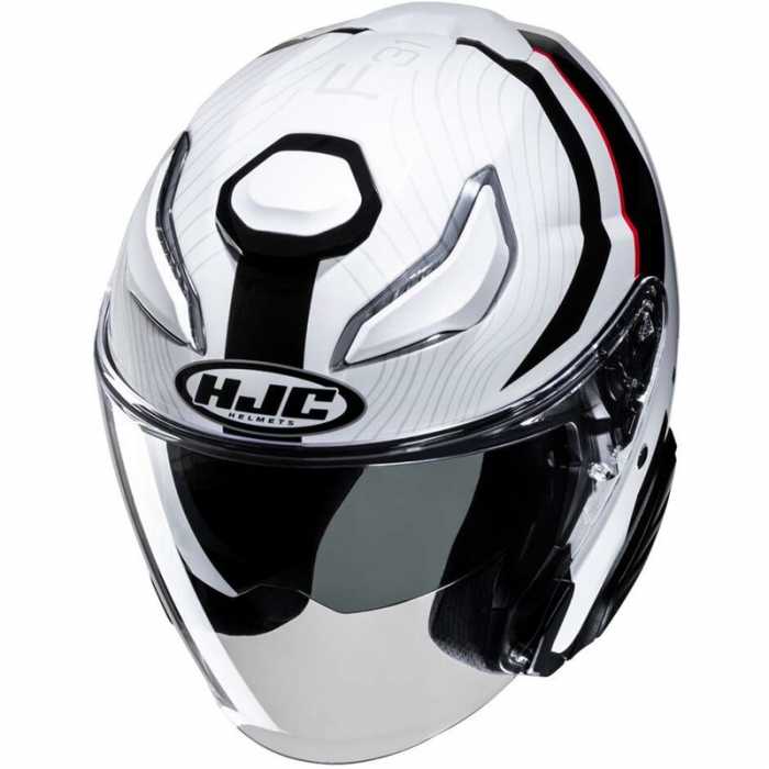 Casco F31Naby MC1Nero Bianco Rosso