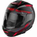 Casco N100-6 Surveyor N-com Nero Opaco Rosso