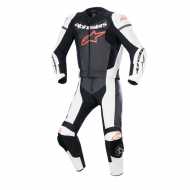 Leather Suit Gp Force Chaser 1PC Black Fluo Red