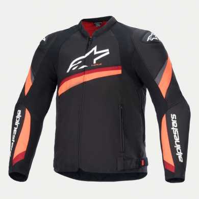 Giubbotto T-GP Plus R V4 tex Nero Rosso Fluo