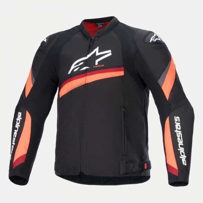 Giubbotto T-GP Plus R V4 tex Nero Rosso Fluo