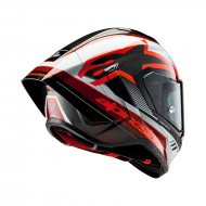 Casco Supertech R10 Carbonio Rosso Bianco