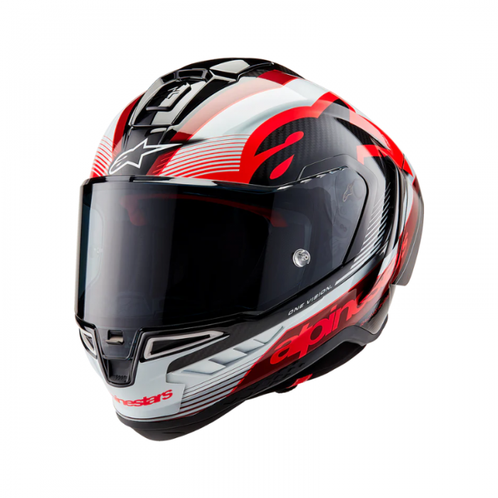 Helmet Supertech R10 Carbon Red White