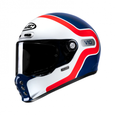 Helmet V10 Grape White Red Blue MC21