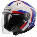 Casco OF603 Infinity II Focus Bianco Rosso Blu