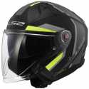 Casco OF603 Infinity II Focus Nero Opaco Giallo Fluo