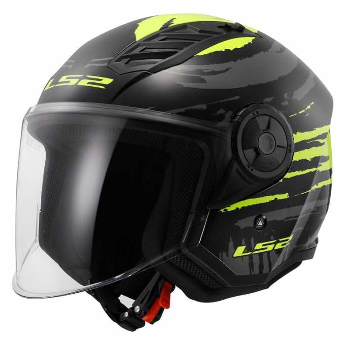 Helmet OF616 Airflow 2 Brush Matt Black Yellow