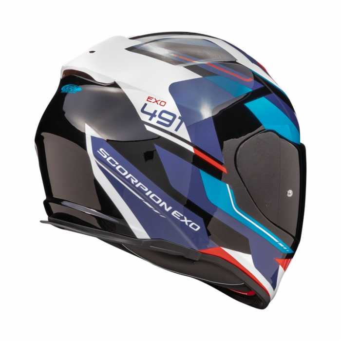 Helmet Exo 491Abilis White Blue Red