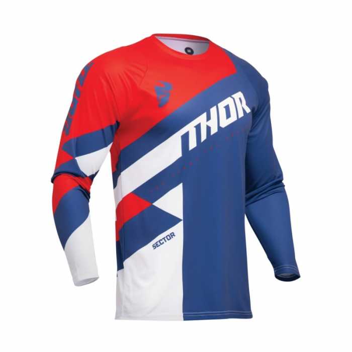 Sector Jersey White Blue Red