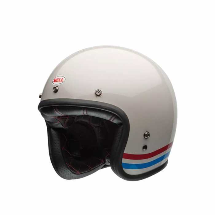 Helmet Custom 500  06 Stripes White