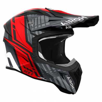 Casco Aviator Ace 2 Proud Rosso Grigio Nero Opaco